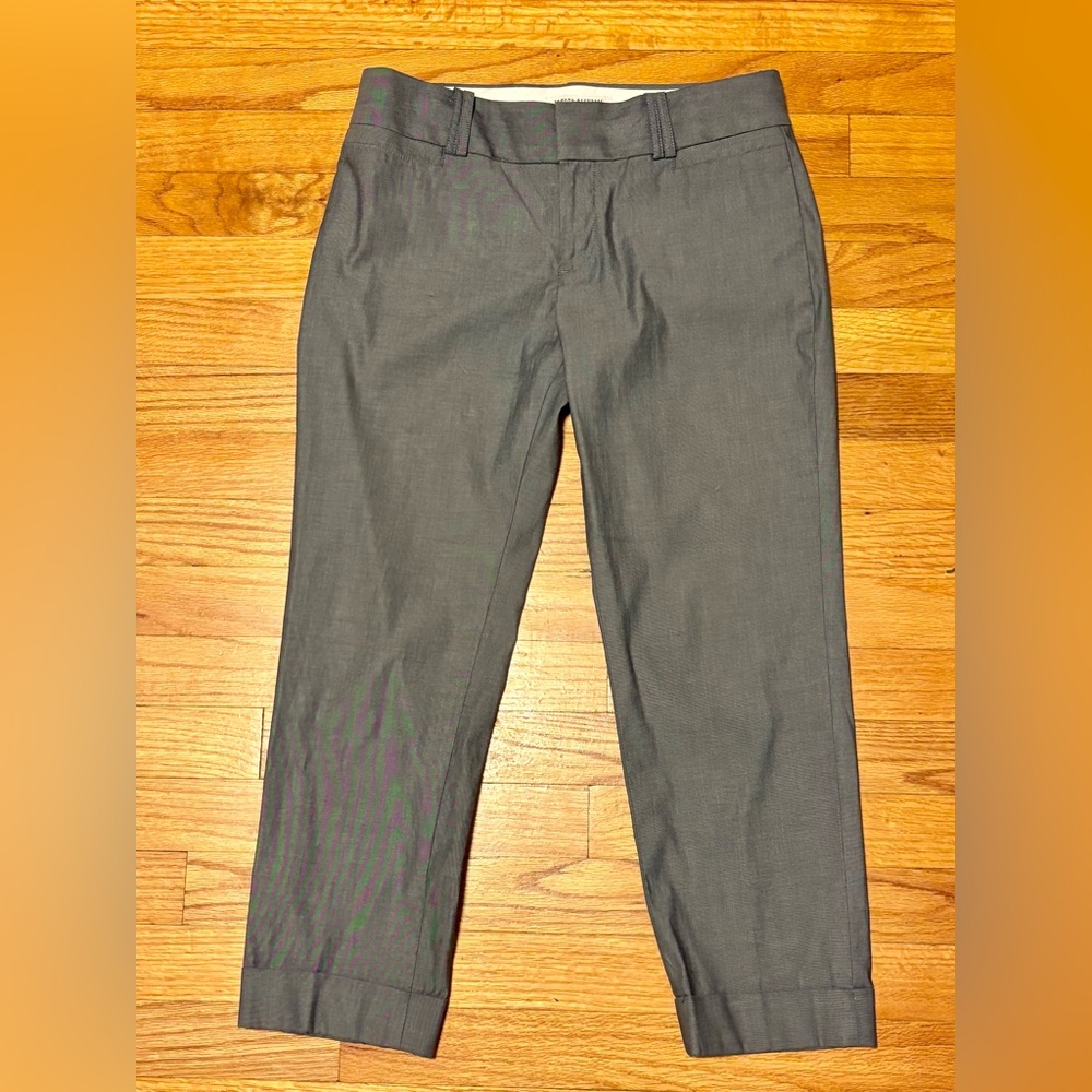 Banana Republic The Martin Fit Gray Cropped Cuffed Pants Size 2P